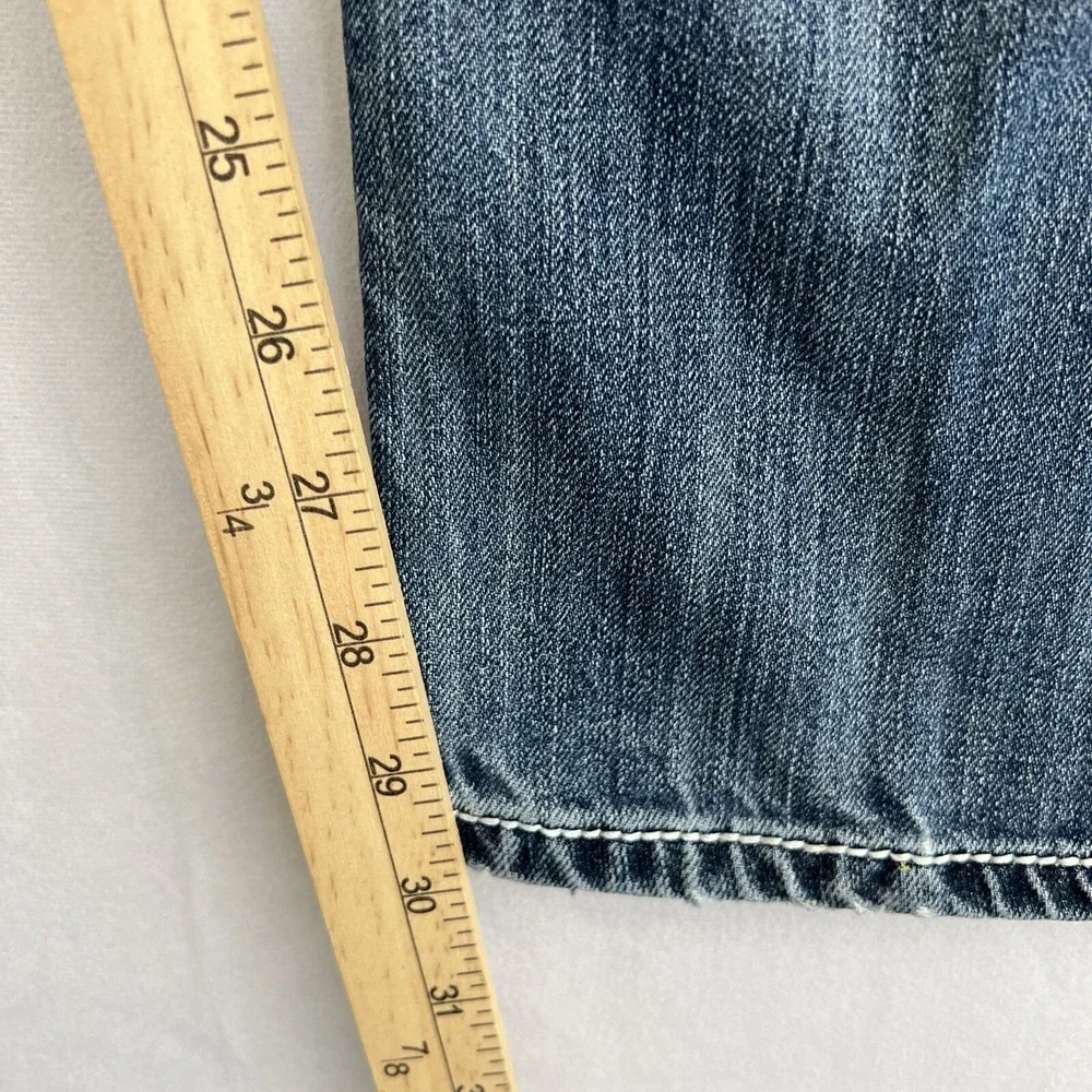 Bke‎ Jeans Men's Size 32R (31x30) Carter Straight Distressed Buckle Denim Blue